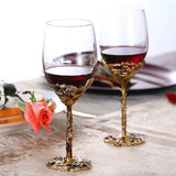 Can Treasured 300-400ml Noble Elegant Luxury Goblet Enamel Red Wine Sparkling Cup Family Festival Wedding Drinkware Bar Set