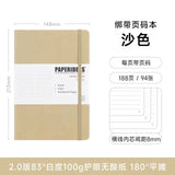 Capa dura A5 Journal Notebook, 180 numeradas regido, páginas alinhadas, grosso à prova de tinta Ivory White Paper, escrita suave Journaling, 100GSM