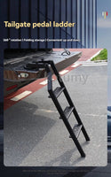 Carro Step Tailgate Ladder para Pickup Truck, Universal Fit, Porta traseira do carro