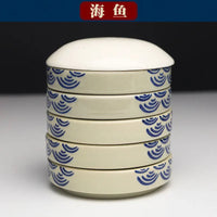 AOOKMIYA  Ceramic Palette with Cover Five-layer Chinese Painting Pigment Disc Calligraphy Ink Disc Palette Painting Tools