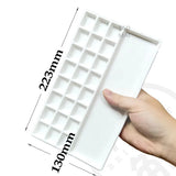 AOOKMIYA  Ceramic watercolor palette large rectangular multi-grid white porcelain palette easy to clean painting tools art supplies