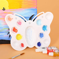 AOOKMIYA Children's Watercolor Palette Kawaii Animals Acuarelas Oil Paint Gouache Palette Creative Kids Paint Palette Butterfly Paleta