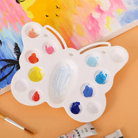 AOOKMIYA Children's Watercolor Palette Kawaii Animals Acuarelas Oil Paint Gouache Palette Creative Kids Paint Palette Butterfly Paleta