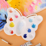 AOOKMIYA Children's Watercolor Palette Kawaii Animals Acuarelas Oil Paint Gouache Palette Creative Kids Paint Palette Butterfly Paleta