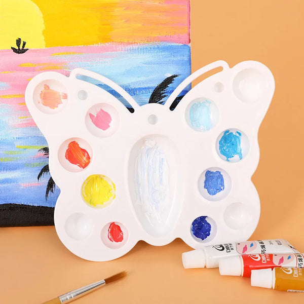 AOOKMIYA Children's Watercolor Palette Kawaii Animals Acuarelas Oil Paint Gouache Palette Creative Kids Paint Palette Butterfly Paleta