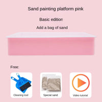 AOOKMIYA Children's sand painting Scratch Art Doodle Pad Sand Painting Cards Early Educational Learning Creative Drawing Toys