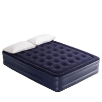 AOOKMIYA China factory price inflatable bed  Camping Inflatable Bed adult travel flocked camping indoor use inflatable  air bed mattress