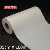 Chinese Calligraphy Paper Papel Arroz 100m Rolling Half Ripe Sandalwood Fiber Xuan Paper Thin Hemp Paper Painting Rijstpapier