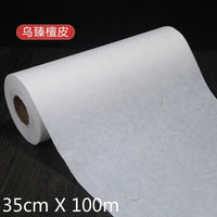 Chinese Calligraphy Paper Papel Arroz 100m Rolling Half Ripe Sandalwood Fiber Xuan Paper Thin Hemp Paper Painting Rijstpapier