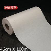 Chinese Calligraphy Paper Papel Arroz 100m Rolling Half Ripe Sandalwood Fiber Xuan Paper Thin Hemp Paper Painting Rijstpapier