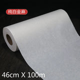 Chinese Calligraphy Paper Papel Arroz 100m Rolling Half Ripe Sandalwood Fiber Xuan Paper Thin Hemp Paper Painting Rijstpapier