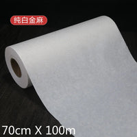 Chinese Calligraphy Paper Papel Arroz 100m Rolling Half Ripe Sandalwood Fiber Xuan Paper Thin Hemp Paper Painting Rijstpapier