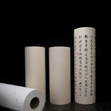 Chinese Calligraphy Paper Papel Arroz 100m Rolling Half Ripe Sandalwood Fiber Xuan Paper Thin Hemp Paper Painting Rijstpapier