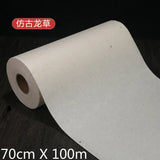 Chinese Calligraphy Paper Papel Arroz 100m Rolling Half Ripe Sandalwood Fiber Xuan Paper Thin Hemp Paper Painting Rijstpapier