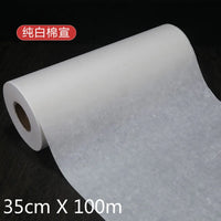 Chinese Calligraphy Paper Papel Arroz 100m Rolling Half Ripe Sandalwood Fiber Xuan Paper Thin Hemp Paper Painting Rijstpapier