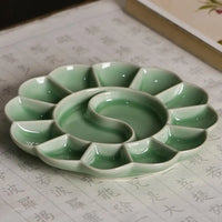 AOOKMIYA Chinese Ceramic Color palette Ink Plate Paint Dish Tai Ji Sections Chinese Painting Supplies