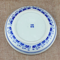 AOOKMIYA Chinese Ceramic Painting Palette Traditional blue white porcelain Saucer Painting Plate for Painting Calligraphy Art Supplies