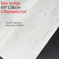 Chinese Painting Rice Paper Calligraphy Writing Paper Fiber Xuan Paper Yunlong Mulberry Paper Sea Sedge With Red Flower