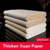 Chinese Painting Xuan Paper Handmade Half Ripe Bamboo Paper Beginner Calligraphy Practice Bamboo Pulp Xuan Paper Yuan Shu Zhi