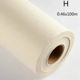 Chinese Rice Paper 100m Half-Ripe Gold Foil Fiber Xuan Paper Chinese Roll Painting Calligraphy Rice Paper with Plant Fiber