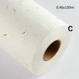 Chinese Rice Paper 100m Half-Ripe Gold Foil Fiber Xuan Paper Chinese Roll Painting Calligraphy Rice Paper with Plant Fiber