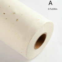 Chinese Rice Paper 100m Half-Ripe Gold Foil Fiber Xuan Paper Chinese Roll Painting Calligraphy Rice Paper with Plant Fiber