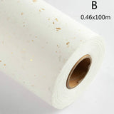 Chinese Rice Paper 100m Half-Ripe Gold Foil Fiber Xuan Paper Chinese Roll Painting Calligraphy Rice Paper with Plant Fiber