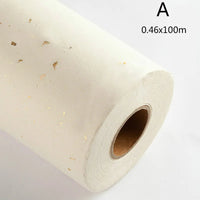 Chinese Rice Paper 100m Half-Ripe Gold Foil Fiber Xuan Paper Chinese Roll Painting Calligraphy Rice Paper with Plant Fiber