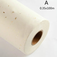 Chinese Rice Paper 100m Half-Ripe Gold Foil Fiber Xuan Paper Chinese Roll Painting Calligraphy Rice Paper with Plant Fiber