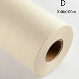 Chinese Rice Paper 100m Half-Ripe Gold Foil Fiber Xuan Paper Chinese Roll Painting Calligraphy Rice Paper with Plant Fiber