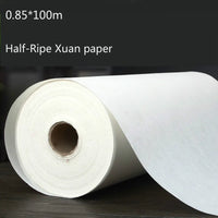 Chinese Rice Paper  Long Roll Calligraphy Writing Painting Xuan Paper Chinese Painting Dedicated Half-Ripe Xuan Paper Supplies