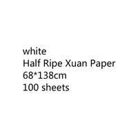 Chinese Thicken Half Ripe Xuan Paper Chinese Raw Rice Paper Beginners Brush Calligraphy Painting Practice Papier Mulberry Paper