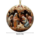 Christmas Nativity Ornaments 5pcs Nativity Keepsake Religious Ornament Exquisite Indoor Nativity Scene Ornaments For Christmas