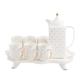 AOOKMIYA Cold Kettle Mug Combination Home Bone Ceramic White And Gold Mug Gift Box Gift Set Tea Set With Hand Gifts