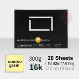 Cold Press Aquarela Bloco de Papel, 100% Papel Algodão, 20 Folhas, Off140lb/300gsm, para Artistas, WatercolorGou