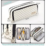 Color Angoo  Travel Stationery Pen Canvas Pencil Pouch Sided Case Double School Bag Storage Macaron Special Pocket Dual