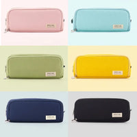 Color Angoo  Travel Stationery Pen Canvas Pencil Pouch Sided Case Double School Bag Storage Macaron Special Pocket Dual