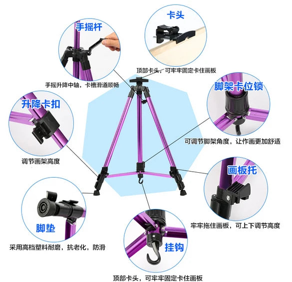 AOOKMIYA Aluminum Alloy Non Slip Studio For Painting Standing Stable F