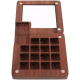 AOOKMIYA AOOKMIYA  Compartment Wooden Palette Student Tray Portable Painter Watercolor Case Artist Mini Pallet