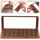 AOOKMIYA AOOKMIYA  Compartment Wooden Palette Student Tray Portable Painter Watercolor Case Artist Mini Pallet