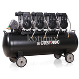 Compressor de ar sem óleo para madeira, Bomba silenciosa grande para pintura, Classe Industrial 160 L