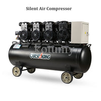 Compressor de ar sem óleo para madeira, Bomba silenciosa grande para pintura, Classe Industrial 160 L