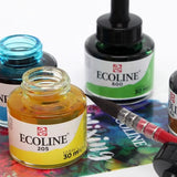 Conjunto de Tinta Ecoline Solúvel em Água, 5 Cores, 10 Cores, 30ml, Montar, Suprimentos de Desenho, Ferramenta de Ilustração