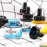 Conjunto de Tinta Ecoline Solúvel em Água, 5 Cores, 10 Cores, 30ml, Montar, Suprimentos de Desenho, Ferramenta de Ilustração