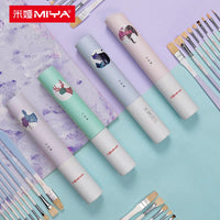 Conjunto de escova de pintura do artista de miya himi-9 tamanhos diferentes pincéis de pintura adequados para a cerda de lavagem da pintura do gouache da aguarela