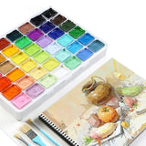 Conjunto de tinta aquarela profissional para alunos, 30ml x 40 cores, cápsulas de guache com ferramentas, design exclusivo, tinta para alunos de arte