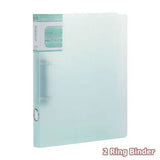 Cores claras Ring Binder para arquivo A4 Organizador de papel Pasta de 2 anéis Armário de arquivo