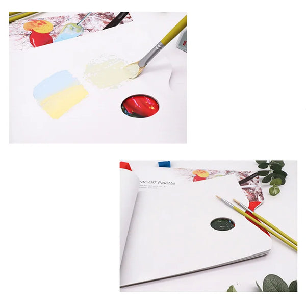 AOOKMIYA Disposable Washable Watercolor Gouache Paper Palette Oil Pain