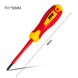 DELI 1/5/7/12PCS VDE Insulated Screwdriver Home Circuit Tool Insulation Isolation Current Electrician Cross Flat Screwdriver