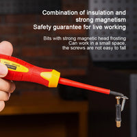 DELI 1/5/7/12PCS VDE Insulated Screwdriver Home Circuit Tool Insulation Isolation Current Electrician Cross Flat Screwdriver